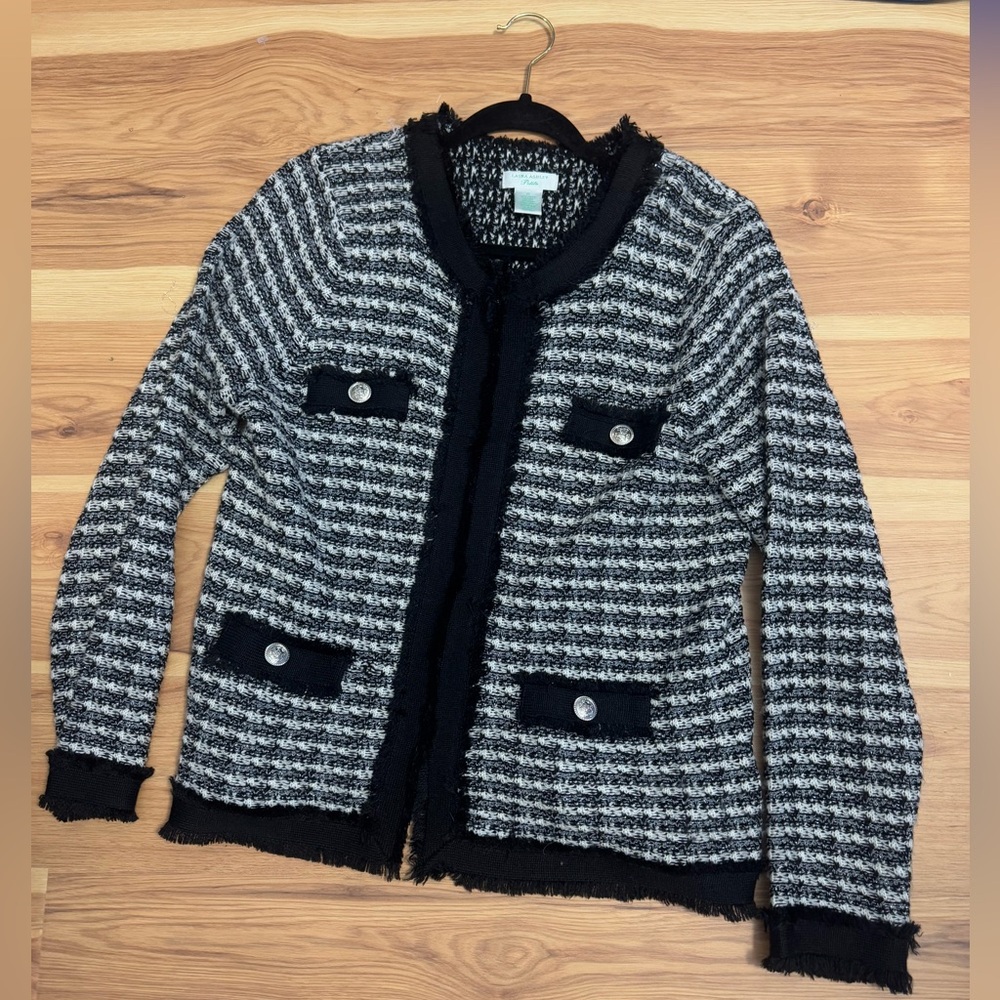 Laura Ashley Tweed Old Money Wool Jacket - Picture 2 of 5